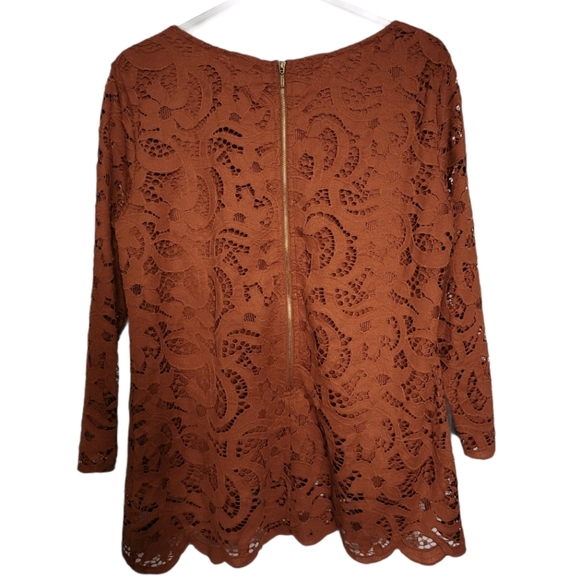 Nanette Nanette Lepore Womens Orange Lace Square N - Picture 3 of 6